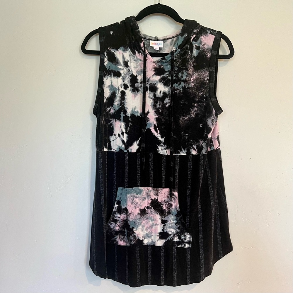 Lularoe Brittany Hooded Sleeveless Tank Top Medium